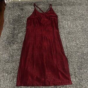 VINTAGE Burgundy Slip Dress